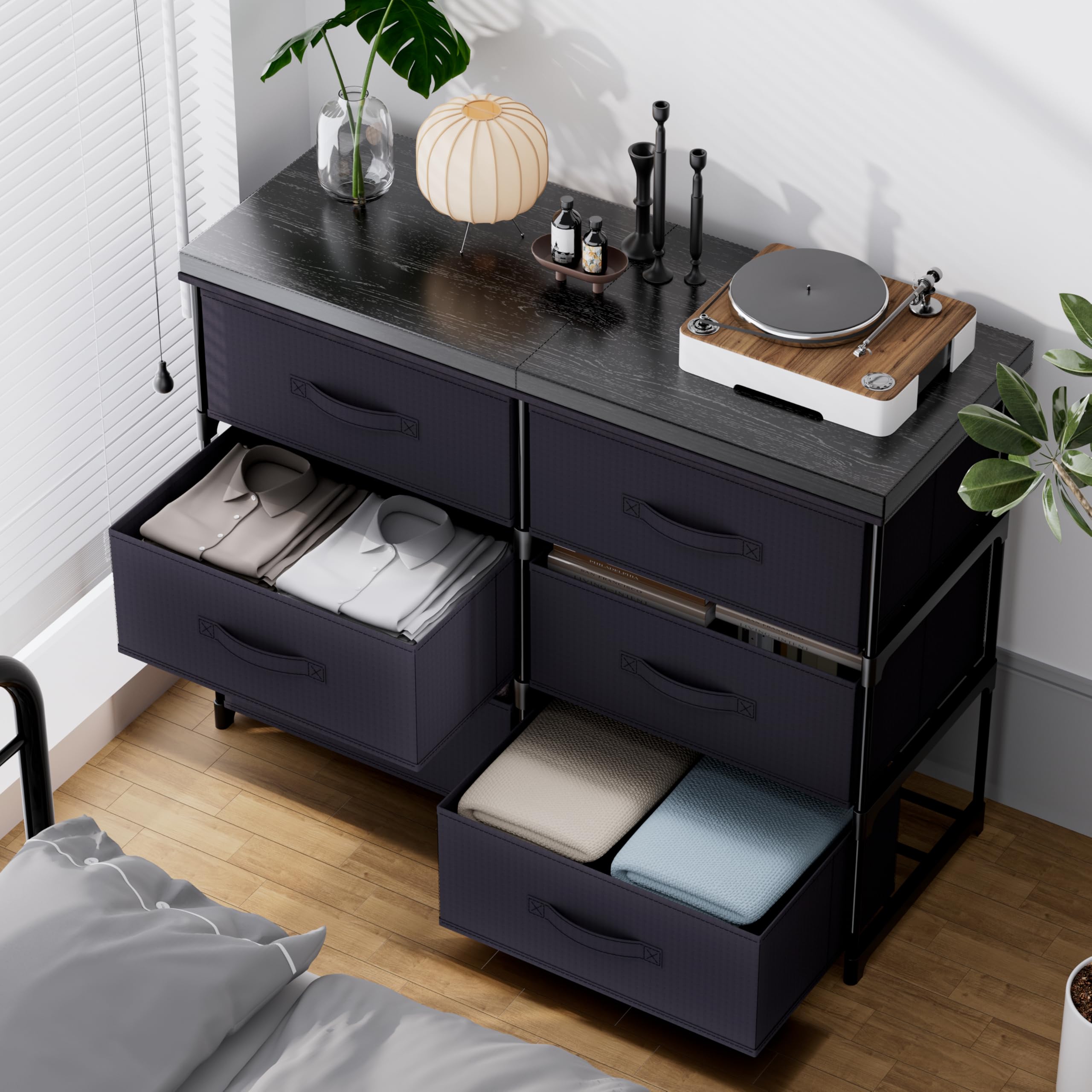 Amazon.com: GcdPai Dresser with 6 Fabric Drawer(16cm Height